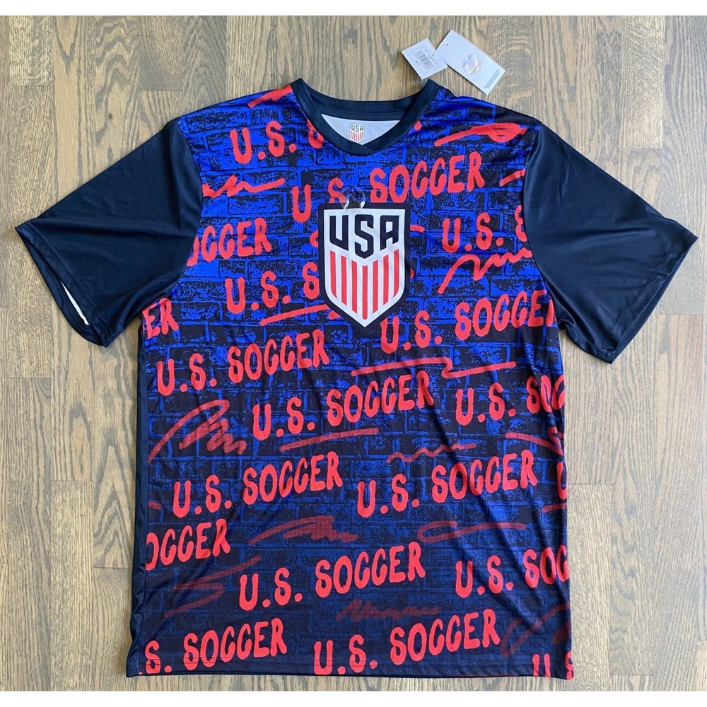USA Soccer Graphic Jersey U.S. Soccer Shield Fifa World Cup Men Size XL NEW